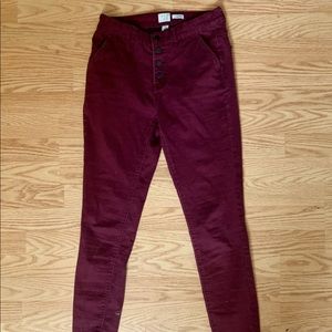 Maroon jeans